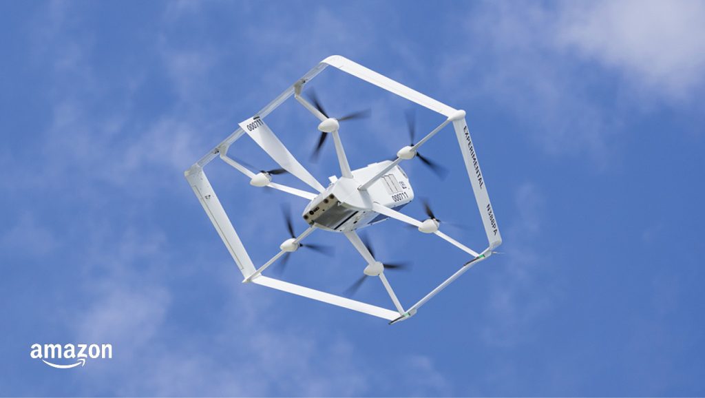 Amazon's latest drone, which will carry out PrimeAir deliveries