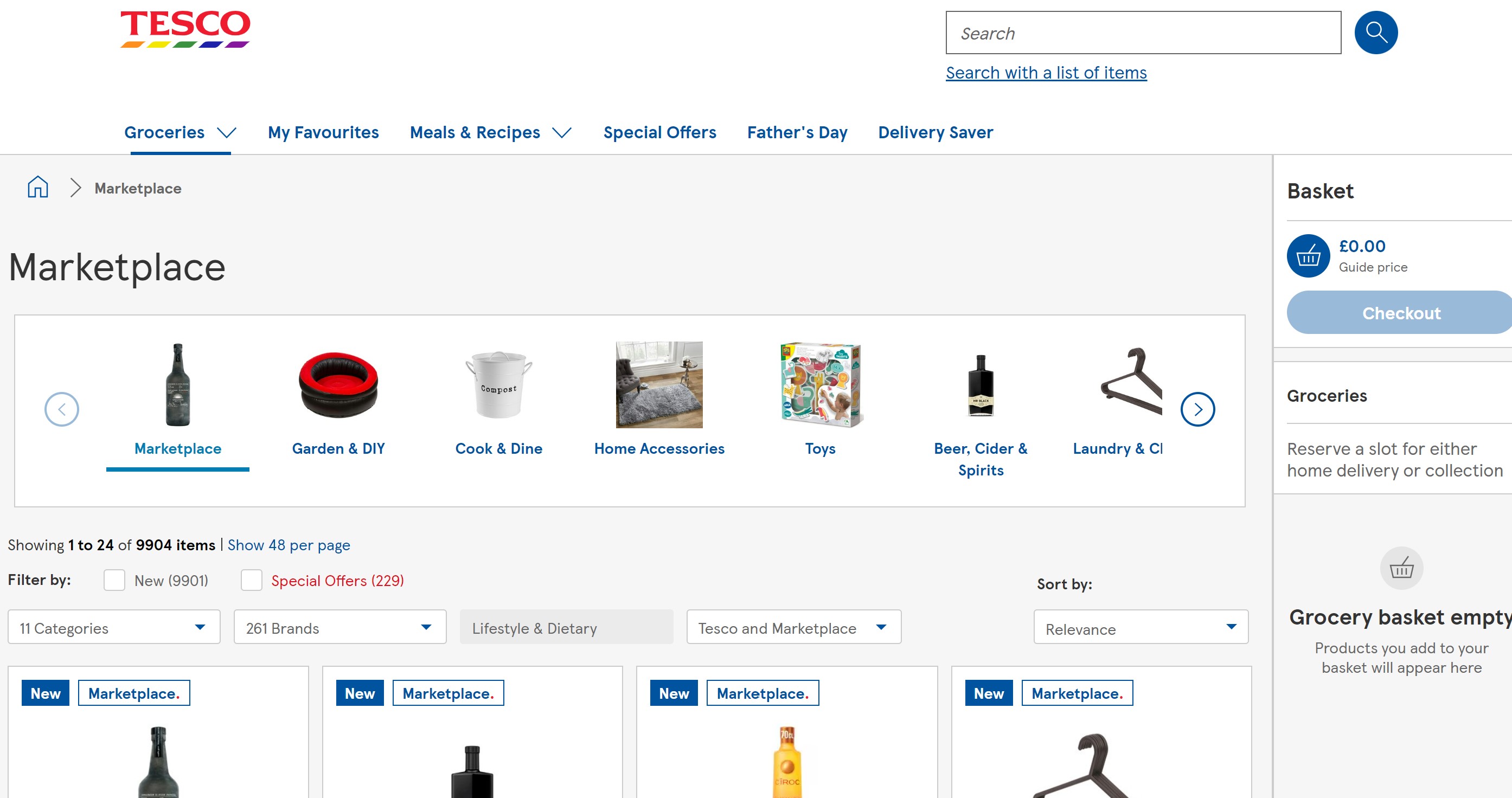Tesco marketplace