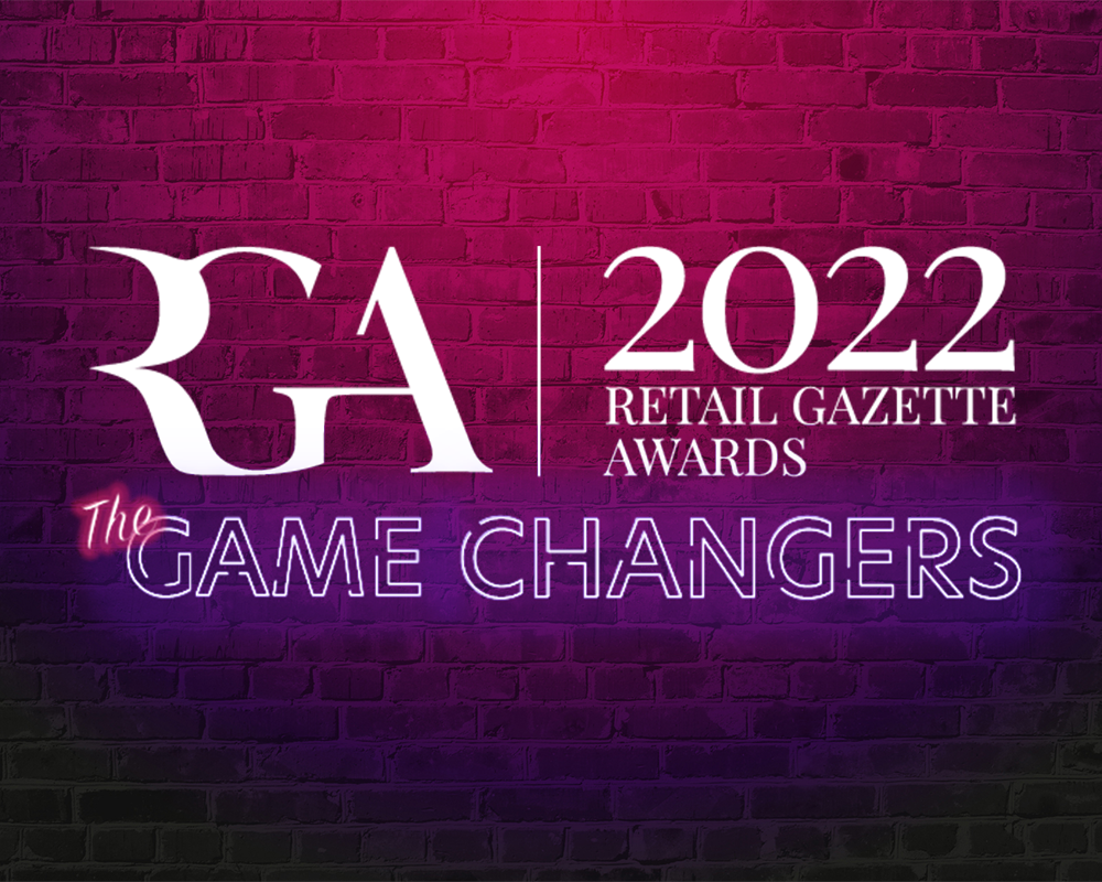 Retail Gazette Awards logo on a brick background