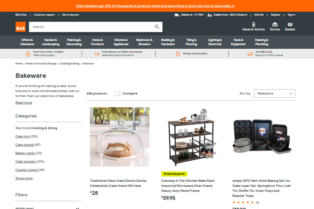 B&Q marketplace